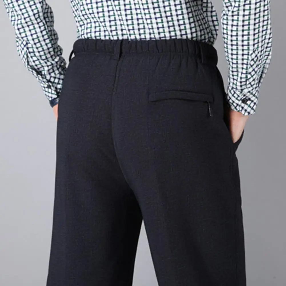 Thickened Fleece Lined Pants Thickened Fleece Lined Winter Pants Elastic High Waist Pockets Windproof Ideal for Mid-aged Men's
Thickened Fleece Lined Pants Thickened Fleece Lined Winter Pants Elastic High Waist Pockets Windproof Ideal for Mid-aged Men's