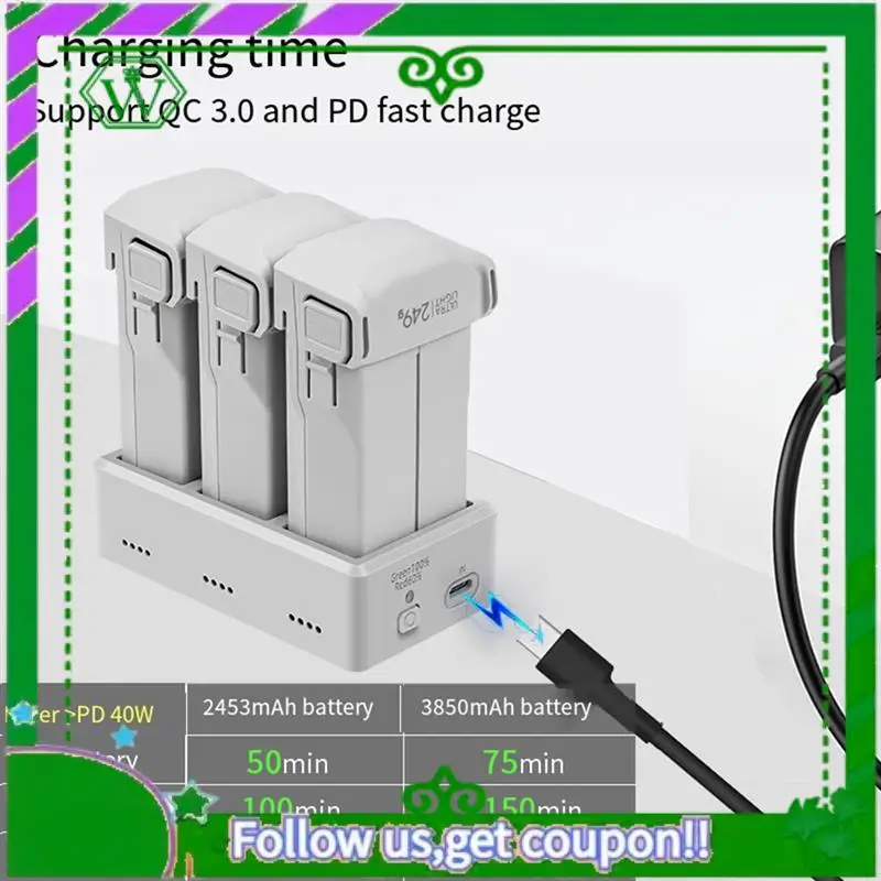 Reliable-New Drone Battery Charger For Mini 3/Mini 3 Pro 3-Way Charging Hub Battery Charging Butler For Mini 4 PRO Accessories
Reliable-New Drone Battery Charger For Mini 3/Mini 3 Pro 3-Way Charging Hub Battery Charging Butler For Mini 4 PRO Accessories