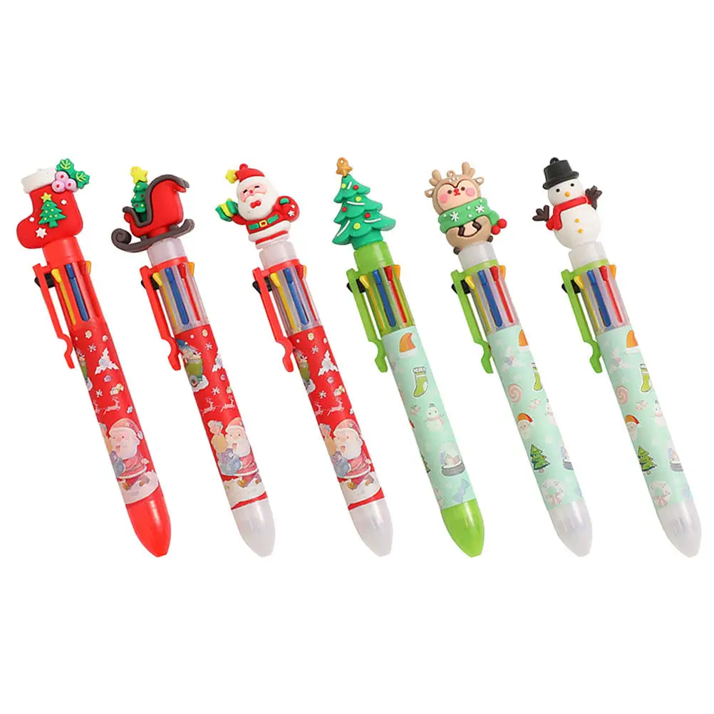 6Pcs Festive Christmas Ballpoint Pens Retractable Smooth Ink Writing Pens for Students Office Holiday Party Presents
6Pcs Festive Christmas Ballpoint Pens Retractable Smooth Ink Writing Pens for Students Office Holiday Party Presents