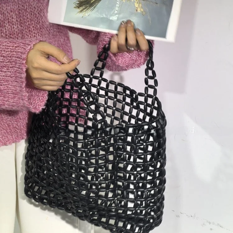 Large Capacity Woven Tote Bag Women's Generous Handbag Summer 2025 Cross-Border Diamond Embellished PVC Handbag
Large Capacity Woven Tote Bag Women's Generous Handbag Summer 2025 Cross-Border Diamond Embellished PVC Handbag