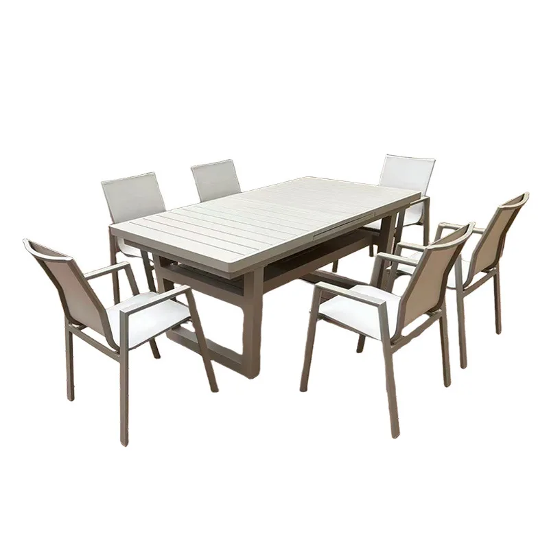 Outdoor tables and chairs Outdoor courtyard Double-layer aluminum alloy stretching tables and chairs Combined garden
Outdoor tables and chairs Outdoor courtyard Double-layer aluminum alloy stretching tables and chairs Combined garden