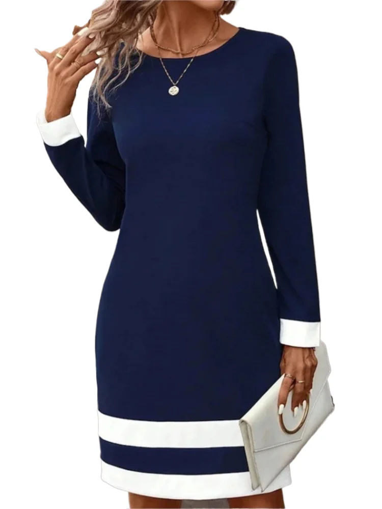 Elegant Slim Mini Dress Lady Fashion O Neck Long Sleeve Pullover Package Dresses For Women Casual Office Womens Clothing New
Elegant Slim Mini Dress Lady Fashion O Neck Long Sleeve Pullover Package Dresses For Women Casual Office Womens Clothing New
