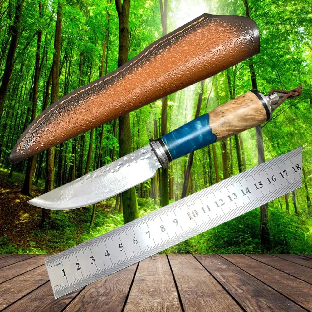 VG10 Damascus Steel Fixed Blade Hunting Knife Resin Handle Outdoor Camping Knife Tactical Survival Hand Tools For Self-defense
VG10 Damascus Steel Fixed Blade Hunting Knife Resin Handle Outdoor Camping Knife Tactical Survival Hand Tools For Self-defense