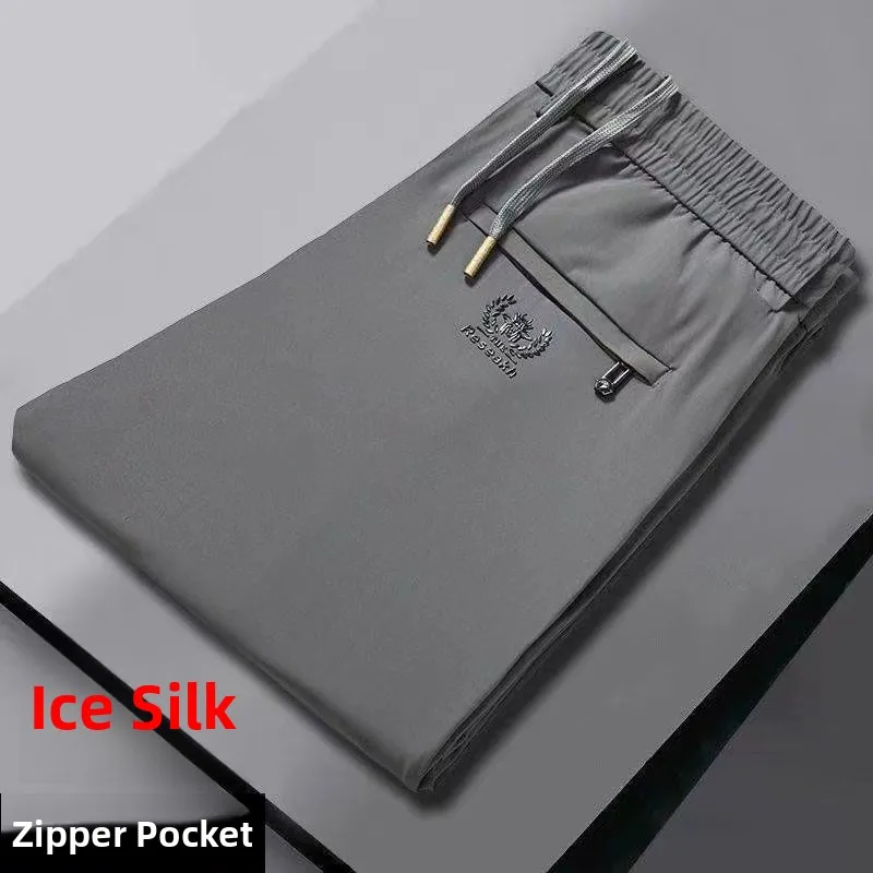 Loose Ice Silk Sports Casual Trousers for Women High Waist Straight Leg Pants Korean Style with Pockets Summer Thin Model
Loose Ice Silk Sports Casual Trousers for Women High Waist Straight Leg Pants Korean Style with Pockets Summer Thin Model