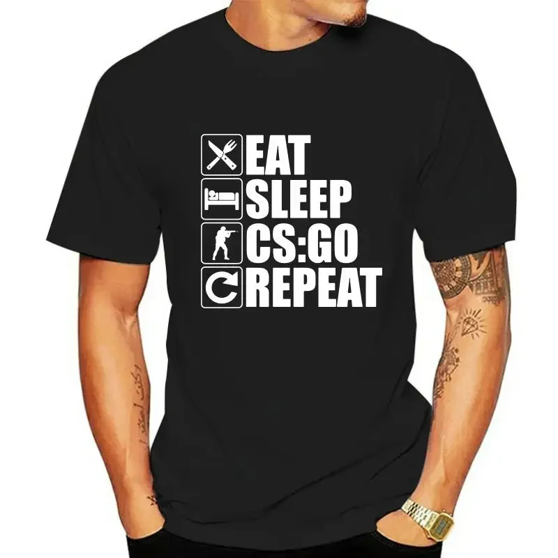 LE 2020 новая футболка с логотипом «Eat Sleep CS GO Repeat», летняя футболка для вечеринки, подарок на день рождения для мальчиков и девочек в стиле Харадзюку
LE 2020 новая футболка с логотипом «Eat Sleep CS GO Repeat», летняя футболка для вечеринки, подарок на день рождения для мальчиков и девочек в стиле Харадзюку