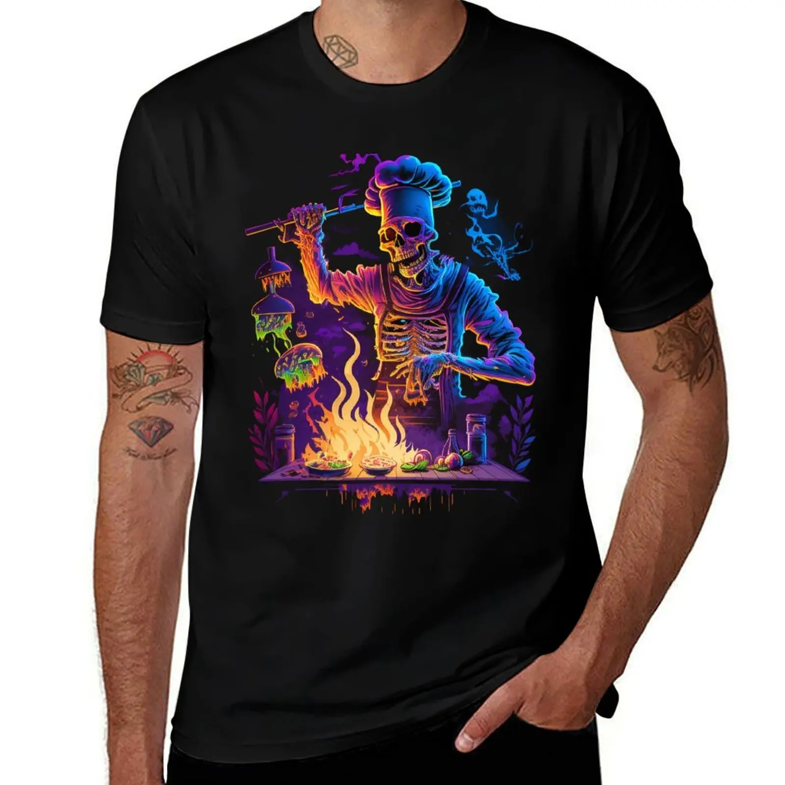 Skeleton Chef, skeleton t-shirt, unique t-shirt design, for gamers, cooking, chef, food T-Shirt luxury t-shirt Men's t-shirts 
Skeleton Chef, skeleton t-shirt, unique t-shirt design, for gamers, cooking, chef, food T-Shirt luxury t-shirt Men's t-shirts