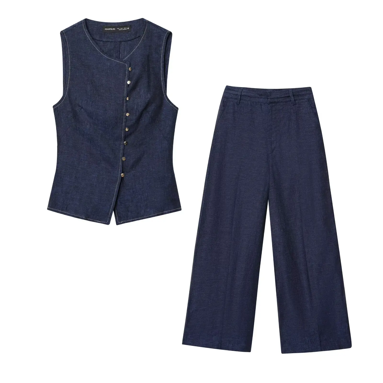 Korejepo 2025 New Women Fashion European American Style Double Breasted Vest Casual Pants 2 Piece Set
Korejepo 2025 New Women Fashion European American Style Double Breasted Vest Casual Pants 2 Piece Set