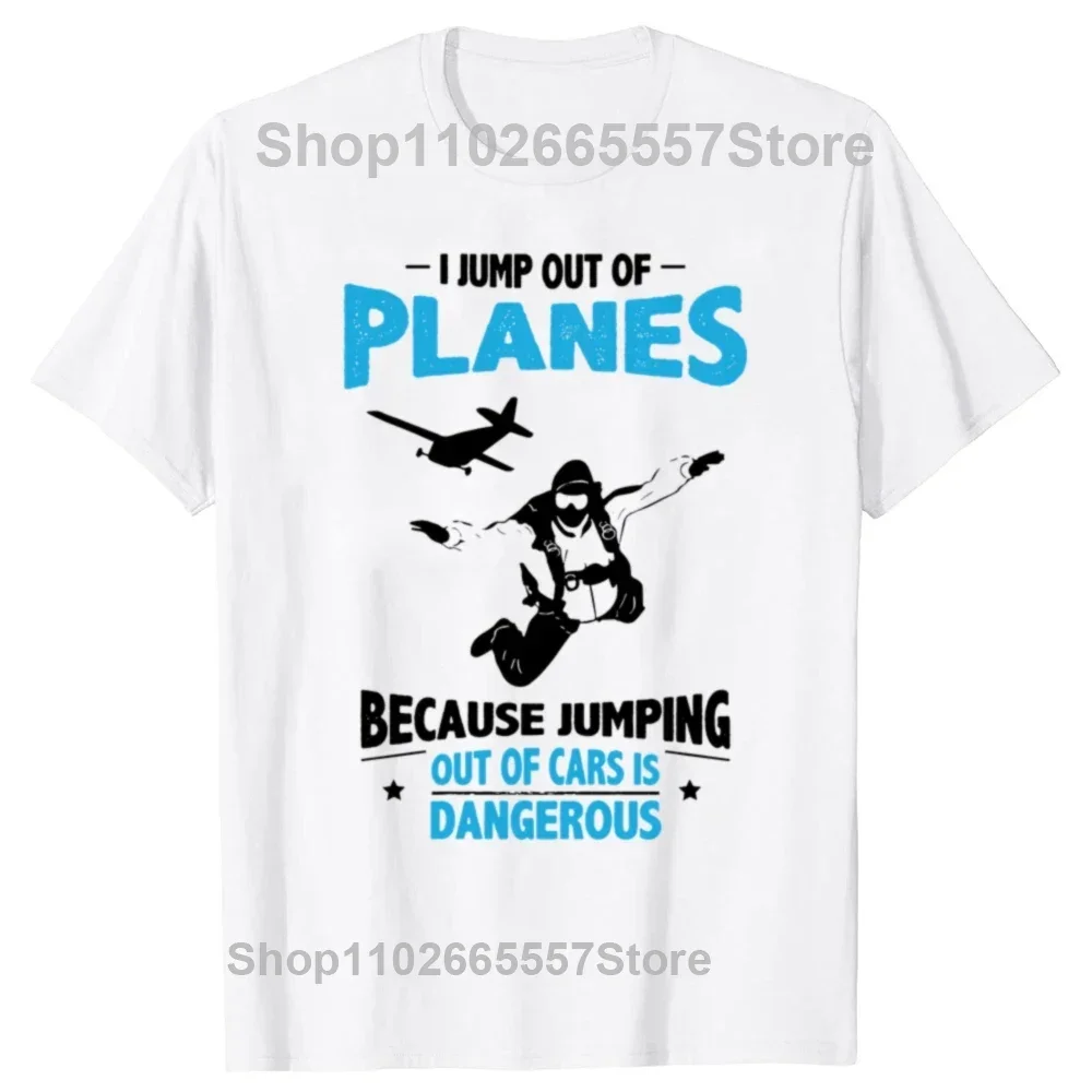 Skydiving Because Jumping Out Of Cars Is Dangerous Graphic Tee Men's Cotton Short Sleeve T-Shirt
Skydiving Because Jumping Out Of Cars Is Dangerous Graphic Tee Men's Cotton Short Sleeve T-Shirt