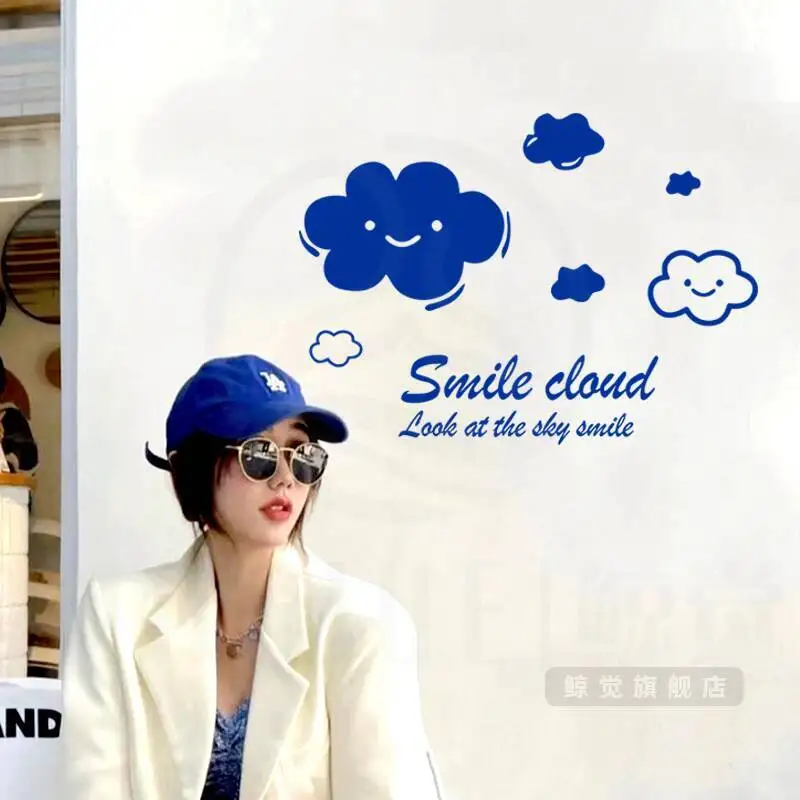 Smiley Cloud Ins Style Glass Door Sticker Shop Mall Milk Tea Cake Clothing Store Window Decoration Wall Sticker
Smiley Cloud Ins Style Glass Door Sticker Shop Mall Milk Tea Cake Clothing Store Window Decoration Wall Sticker