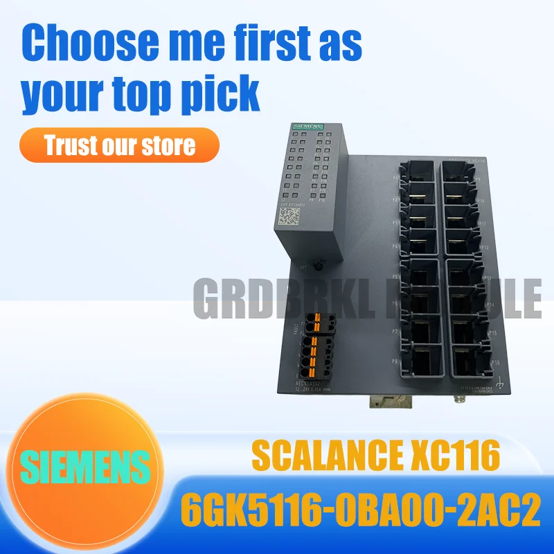 New Original SIEMENS 6GK5116-0BA00-2AC2 6GK5 116-0BA00-2AC2 SCALANCE XC116 Industrial Ethernet Switch
New Original SIEMENS 6GK5116-0BA00-2AC2 6GK5 116-0BA00-2AC2 SCALANCE XC116 Industrial Ethernet Switch