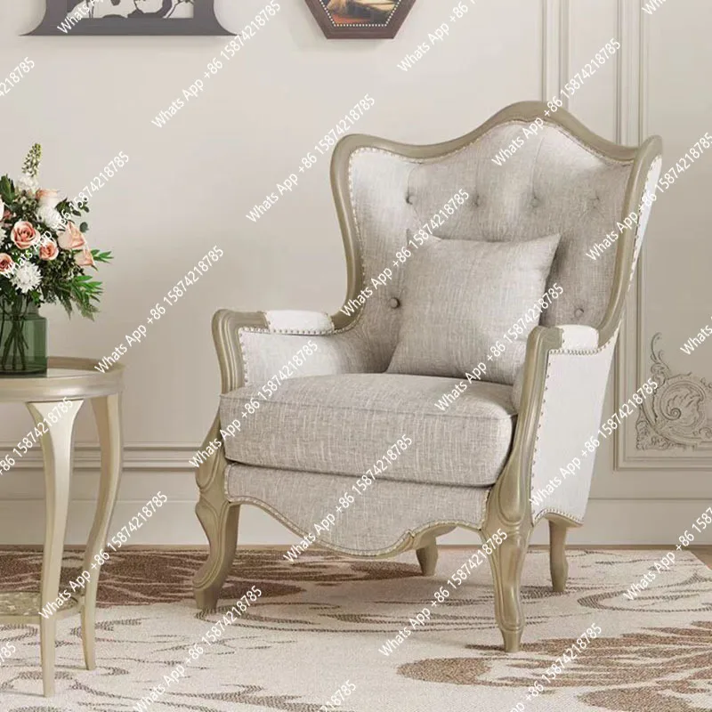 American light luxury solid wood single sofa living room balcony leisure chair fabric soft bag sofa chair high back tiger chair
American light luxury solid wood single sofa living room balcony leisure chair fabric soft bag sofa chair high back tiger chair