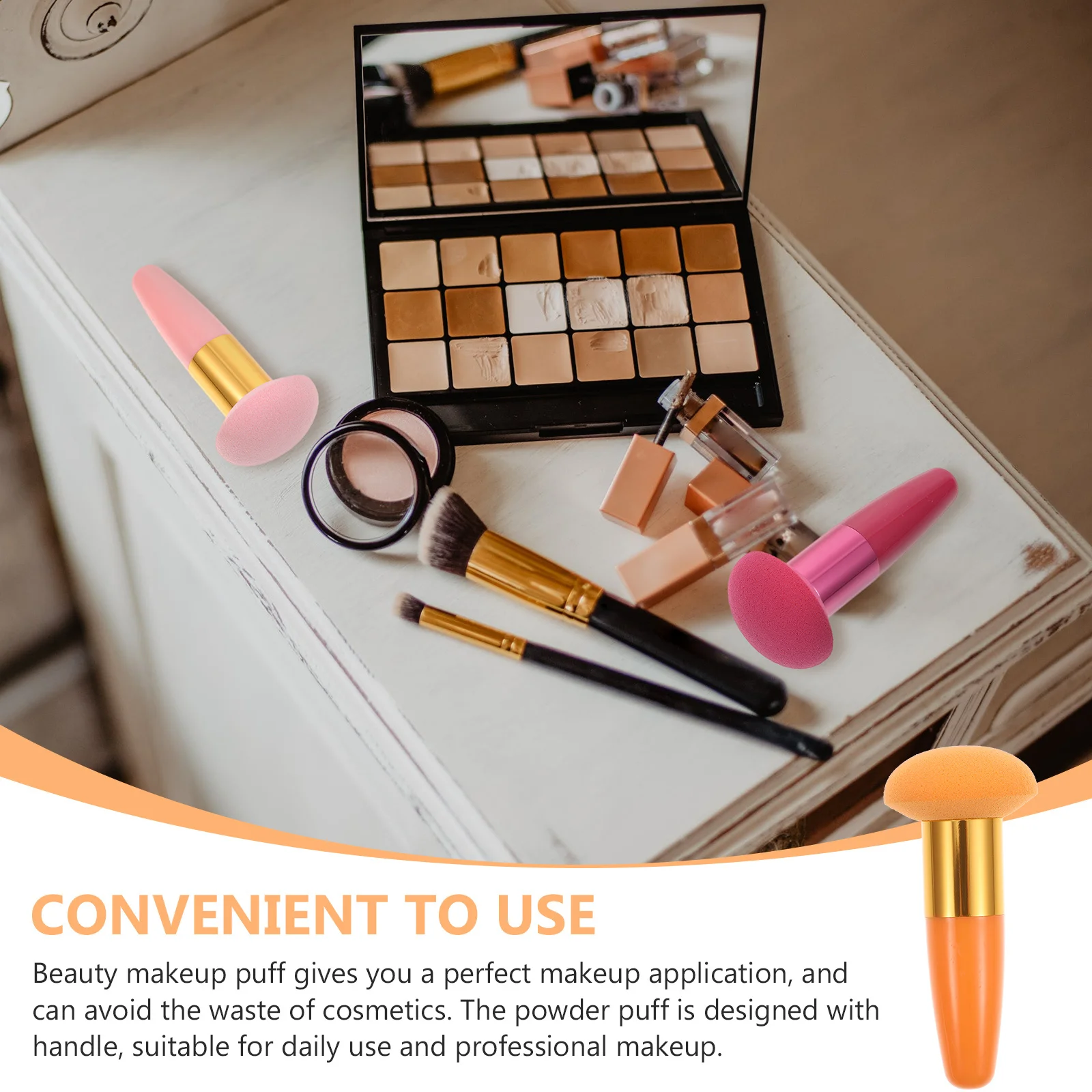 4Pcs Makeup Puff Premium Dual Use for Loose Powder Foundation Application Comfortable Washable Beauty Tools with Handle
4Pcs Makeup Puff Premium Dual Use for Loose Powder Foundation Application Comfortable Washable Beauty Tools with Handle