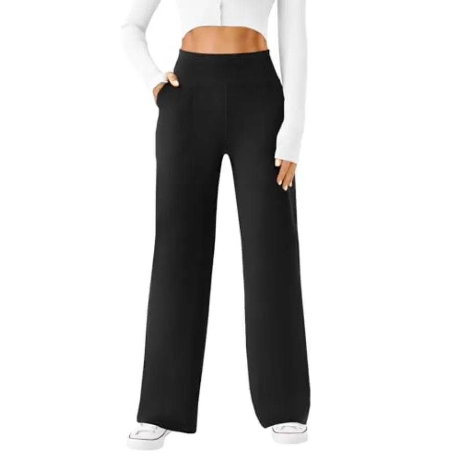 DLOODA Womens Wide Leg Yoga Pants Casual Work Dress Pants Lounge Sweatpants High Waist Comfy Loose Trousers with Pockets
DLOODA Womens Wide Leg Yoga Pants Casual Work Dress Pants Lounge Sweatpants High Waist Comfy Loose Trousers with Pockets