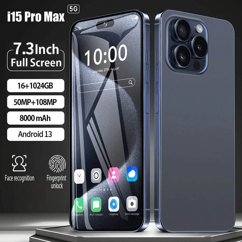 Смартфон глобальная версия i15proMax, 7,3 дюйма, 16 ГБ + 1024 ГБ, Snapdragon 8 gen3, камера 108 МП, аккумулятор 8000 мАч, телефон Android
Смартфон глобальная версия i15proMax, 7,3 дюйма, 16 ГБ + 1024 ГБ, Snapdragon 8 gen3, камера 108 МП, аккумулятор 8000 мАч, телефон Android