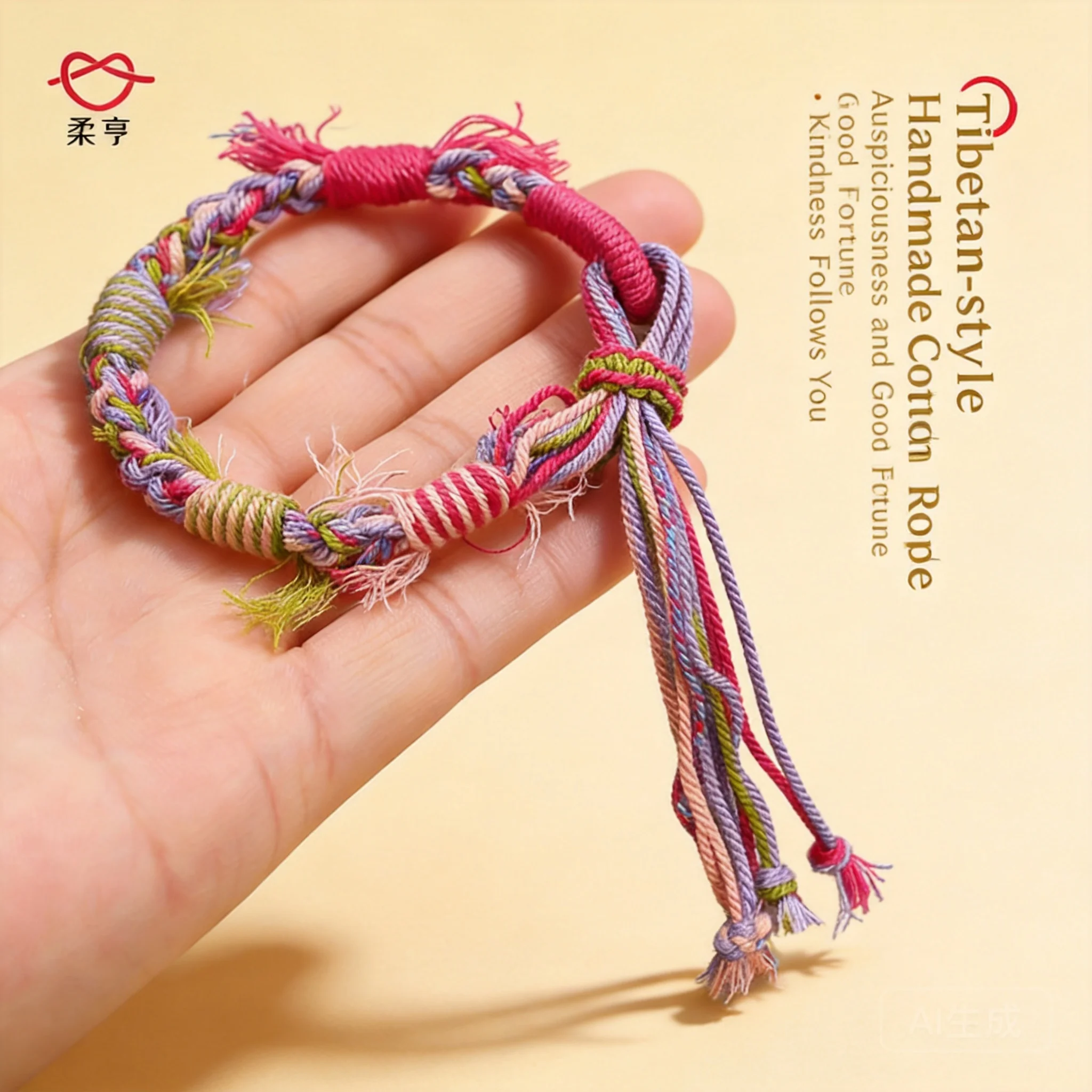 Chinese Style Tibetan Lucky Braided Cotton Bracelet Colorful Tassel Dragon Boat Festival Wristband Good Fortune Blessing Amulet
Chinese Style Tibetan Lucky Braided Cotton Bracelet Colorful Tassel Dragon Boat Festival Wristband Good Fortune Blessing Amulet