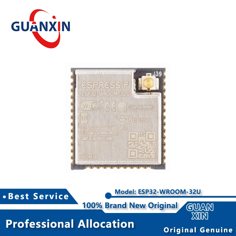 100% New ESP32-WROOM-32U-N4 ESP32-WROOM-32U-N8 ESP32-WROOM-32U-N16 WIFI 4MB 8MB 16MB
100% New ESP32-WROOM-32U-N4 ESP32-WROOM-32U-N8 ESP32-WROOM-32U-N16 WIFI 4MB 8MB 16MB