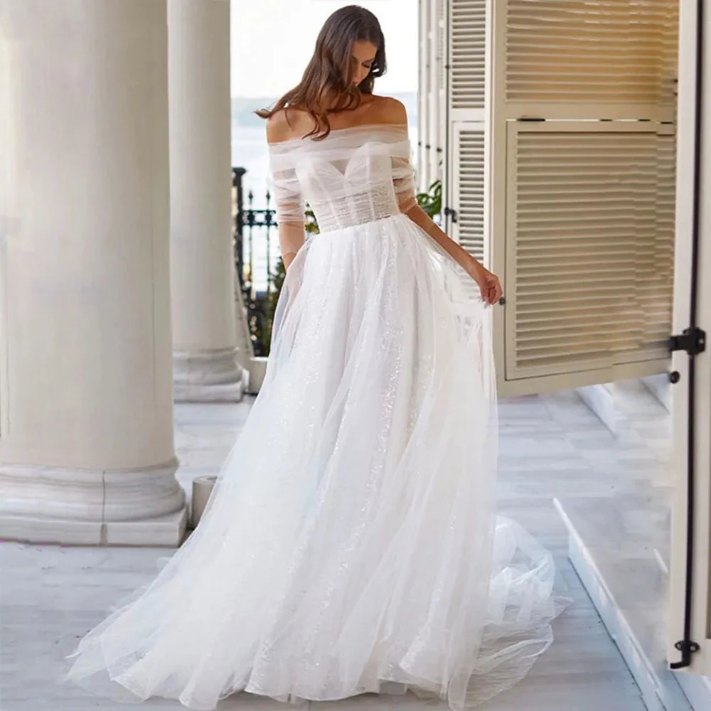 2023 Women's Wedding Dresses Sexy One Line Neck Off Shoulder A-Line Princess Bridal Gowns Formal Beach Bohemian Party Vestidos
2023 Women's Wedding Dresses Sexy One Line Neck Off Shoulder A-Line Princess Bridal Gowns Formal Beach Bohemian Party Vestidos