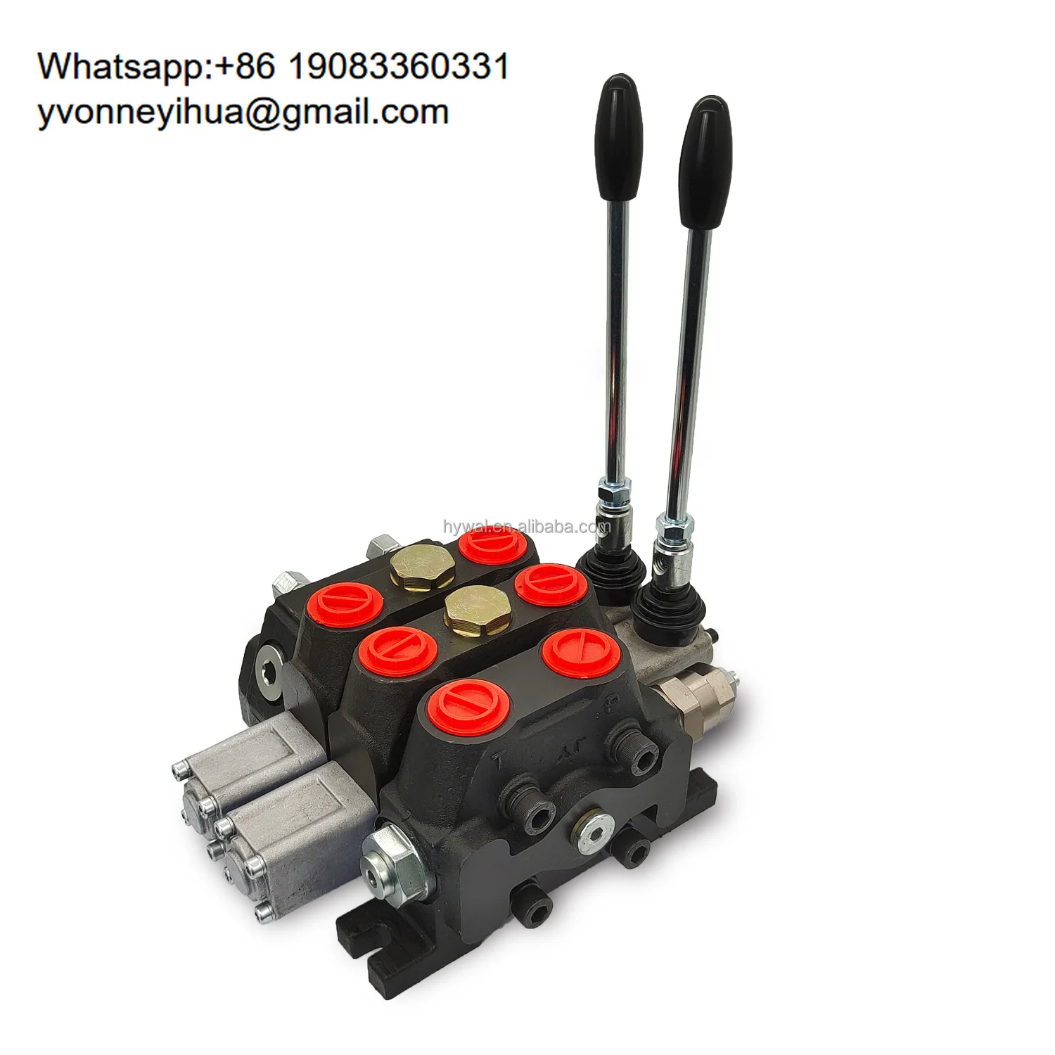 Factory 2 Spools DCV100 Manual Directional Control Valve Hand Control Valve 3/4 100LPM Spring Sectional Hydraulic Equipment