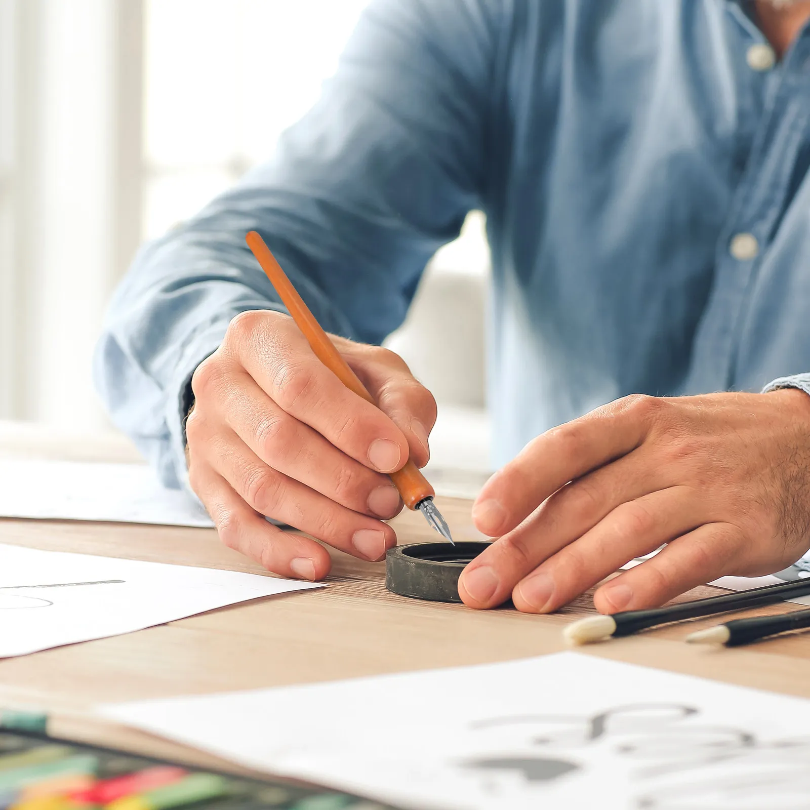 1Set Premium Calligraphy Dip Pen Crafted from Wood and Steel for Precise Line Work Ideal for Drawing Signing Painting Projects
1Set Premium Calligraphy Dip Pen Crafted from Wood and Steel for Precise Line Work Ideal for Drawing Signing Painting Projects