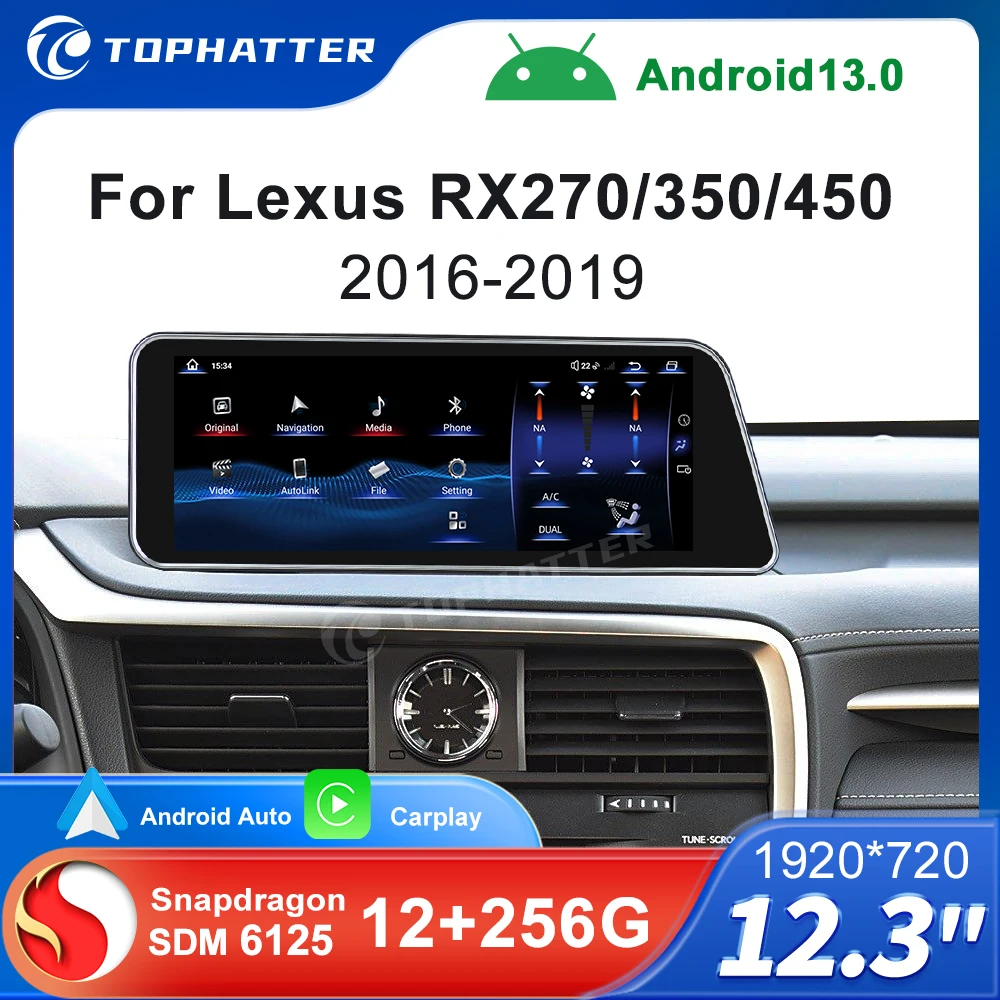 Android 13 For Lexus RX RX270 RX350 RX450 2016-2019 Car Radio Snapdragon 668S GPS Multimedia Player CarPlay Screen Navigation
Android 13 For Lexus RX RX270 RX350 RX450 2016-2019 Car Radio Snapdragon 668S GPS Multimedia Player CarPlay Screen Navigation