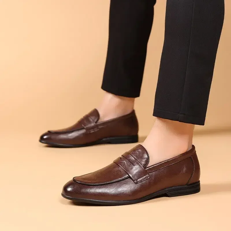 Male Casual Shoe Flat Brown Adults Social Fashion 2024 Men's Leather Loafers Shoes Slip-on Low Price Designer Luxury Sale Pu
Male Casual Shoe Flat Brown Adults Social Fashion 2024 Men's Leather Loafers Shoes Slip-on Low Price Designer Luxury Sale Pu