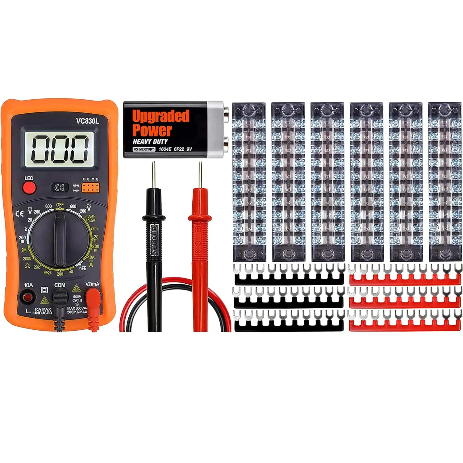 Цифровой мультиметр с подсветкой, вольтметр переменного/постоянного тока, тестер Ом/ампер, карманный размер, 10-позиционная клеммная колодка, 12 шт. полосового заземления
Цифровой мультиметр с подсветкой, вольтметр переменного/постоянного тока, тестер Ом/ампер, карманный размер, 10-позиционная клеммная колодка, 12 шт. полосового заземления