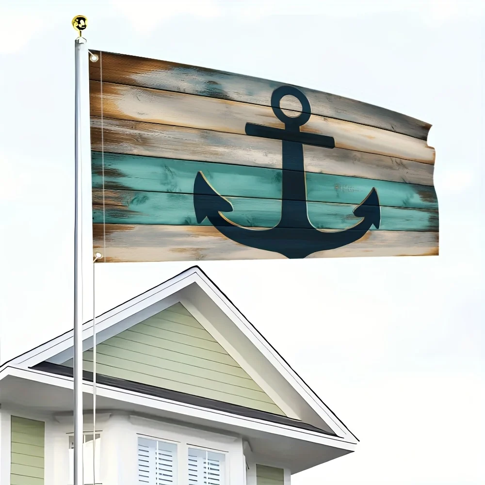 Watercolor Flag Featuring a Sea Ship Anchor Made of Polyester for Decoration at Festivals Dorms Parties Homes Gardens
Watercolor Flag Featuring a Sea Ship Anchor Made of Polyester for Decoration at Festivals Dorms Parties Homes Gardens