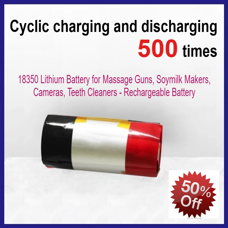 10pcs/lot 18350 Lithium Battery 3.7V 1000mAh 5C for Massage Guns, Soymilk Makers, Cameras, Teeth Cleaners - Rechargeable Battery
10pcs/lot 18350 Lithium Battery 3.7V 1000mAh 5C for Massage Guns, Soymilk Makers, Cameras, Teeth Cleaners - Rechargeable Battery