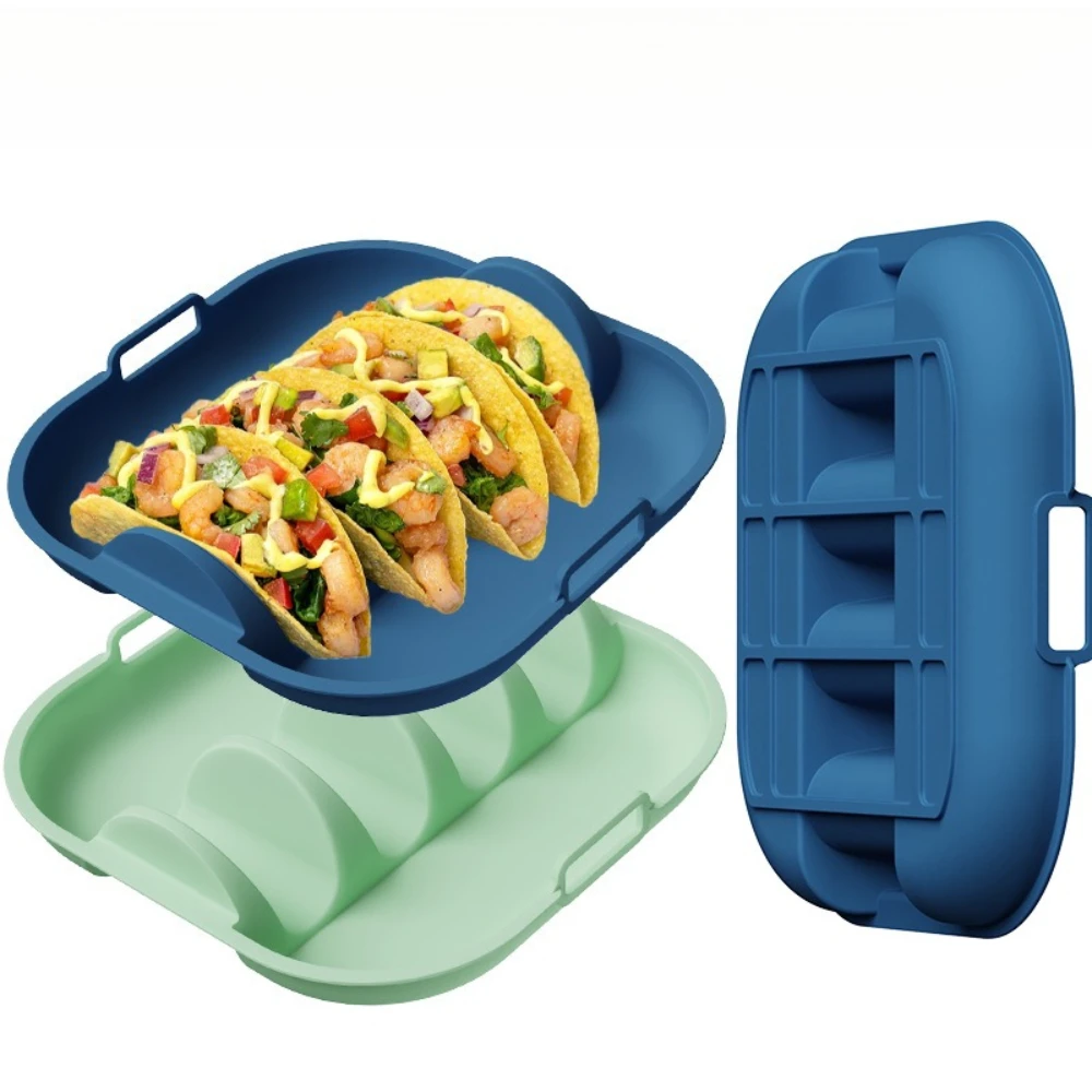 Taco Holder Silicone Tortilla Tray Anti-slip Tortilla Trays Tower Used Tray Reusable Tortilla Tray Plate Kitchen Supplies
Taco Holder Silicone Tortilla Tray Anti-slip Tortilla Trays Tower Used Tray Reusable Tortilla Tray Plate Kitchen Supplies