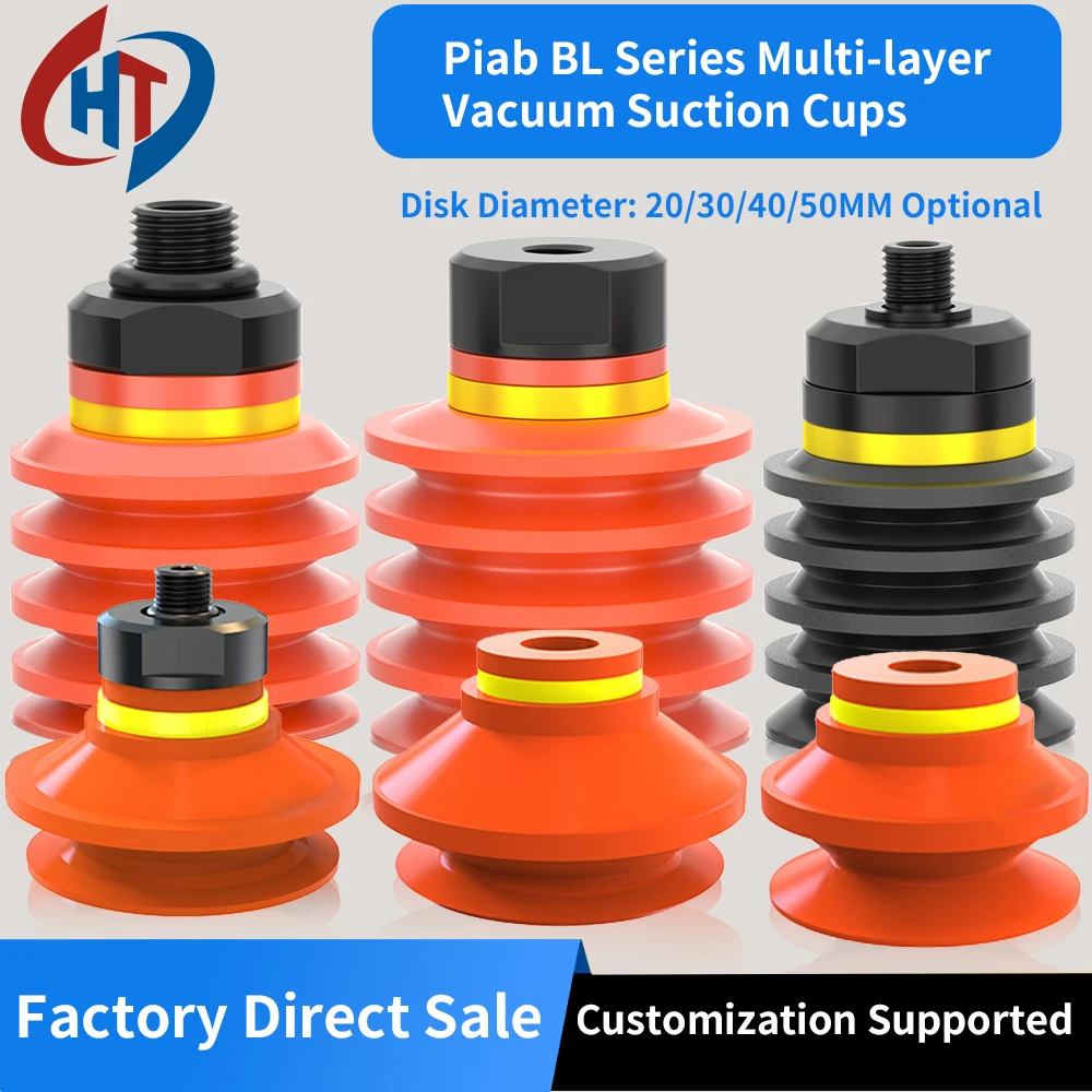 PIAB Multi-Layer Corrugated Vacuum Suction Cups - for Eggs - Spherical Curved Nozzles BL20/30/40/50
PIAB Multi-Layer Corrugated Vacuum Suction Cups - for Eggs - Spherical Curved Nozzles BL20/30/40/50