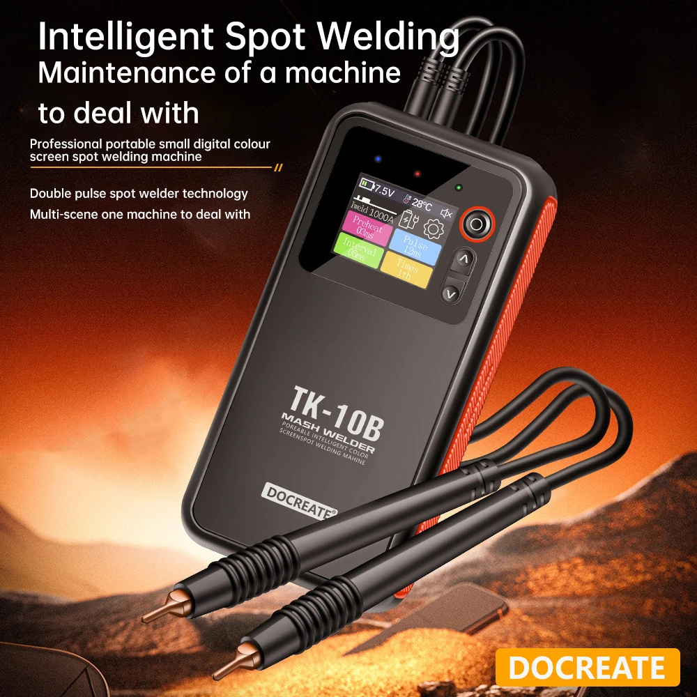 TK-10B Portable Handheld Intelligent Color Screen Spot Welding DIY Mini Welding Machine Reparir Tool for 18650 Battery
TK-10B Portable Handheld Intelligent Color Screen Spot Welding DIY Mini Welding Machine Reparir Tool for 18650 Battery