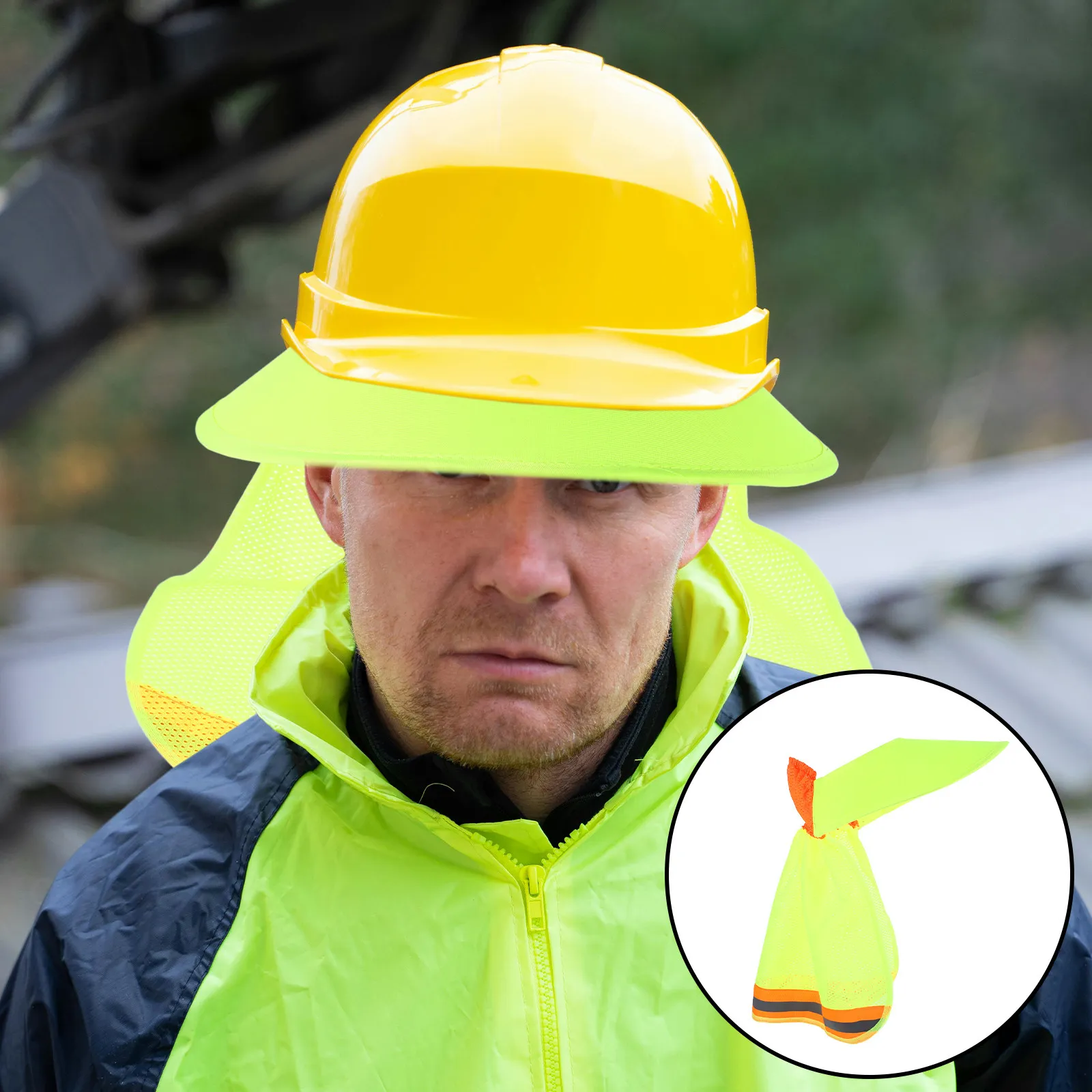 Hard Hat Neck Shade Full Brim Sun Visor Elastic Adjustable for Head Circumference Outdoor Construction Sun Protection Neck Drape
Hard Hat Neck Shade Full Brim Sun Visor Elastic Adjustable for Head Circumference Outdoor Construction Sun Protection Neck Drape
