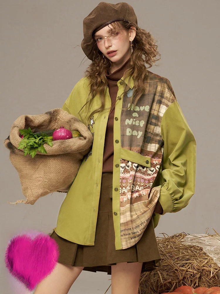 Женская винтажная куртка Elfsa с принтом, осенний дизайн, свободный крой, длинный рукав, полиэстер, повседневная модная верхняя одежда
Женская винтажная куртка Elfsa с принтом, осенний дизайн, свободный крой, длинный рукав, полиэстер, повседневная модная верхняя одежда