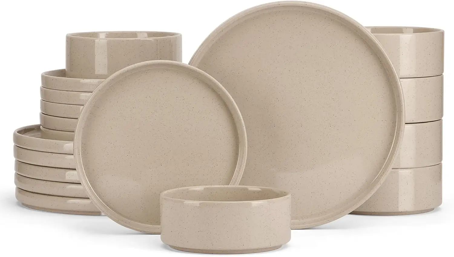 Dinnerware Sets for 6, 18-Piece Stoneware Plates and Bowls Dish Set, Modern Kitchen Dinning Dishware, Chip and Scratch Resistant
Dinnerware Sets for 6, 18-Piece Stoneware Plates and Bowls Dish Set, Modern Kitchen Dinning Dishware, Chip and Scratch Resistant
