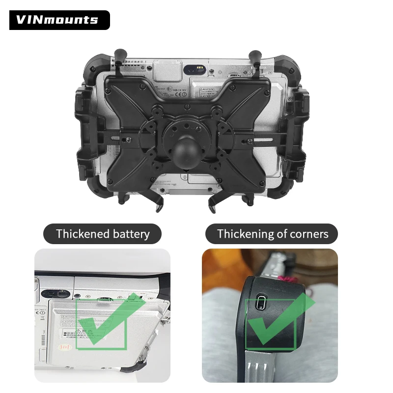 VINmounts Compatible with Panasonic FZ-G2 Tablet Holder RAM Compatible Fits Extended Battery and Raised Corner Guards
VINmounts Compatible with Panasonic FZ-G2 Tablet Holder RAM Compatible Fits Extended Battery and Raised Corner Guards