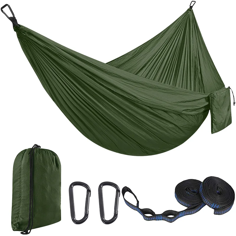 Outdoor nylon parachute cloth hammock single double indoor leisure swing hanging chair Shi Yi
Outdoor nylon parachute cloth hammock single double indoor leisure swing hanging chair Shi Yi