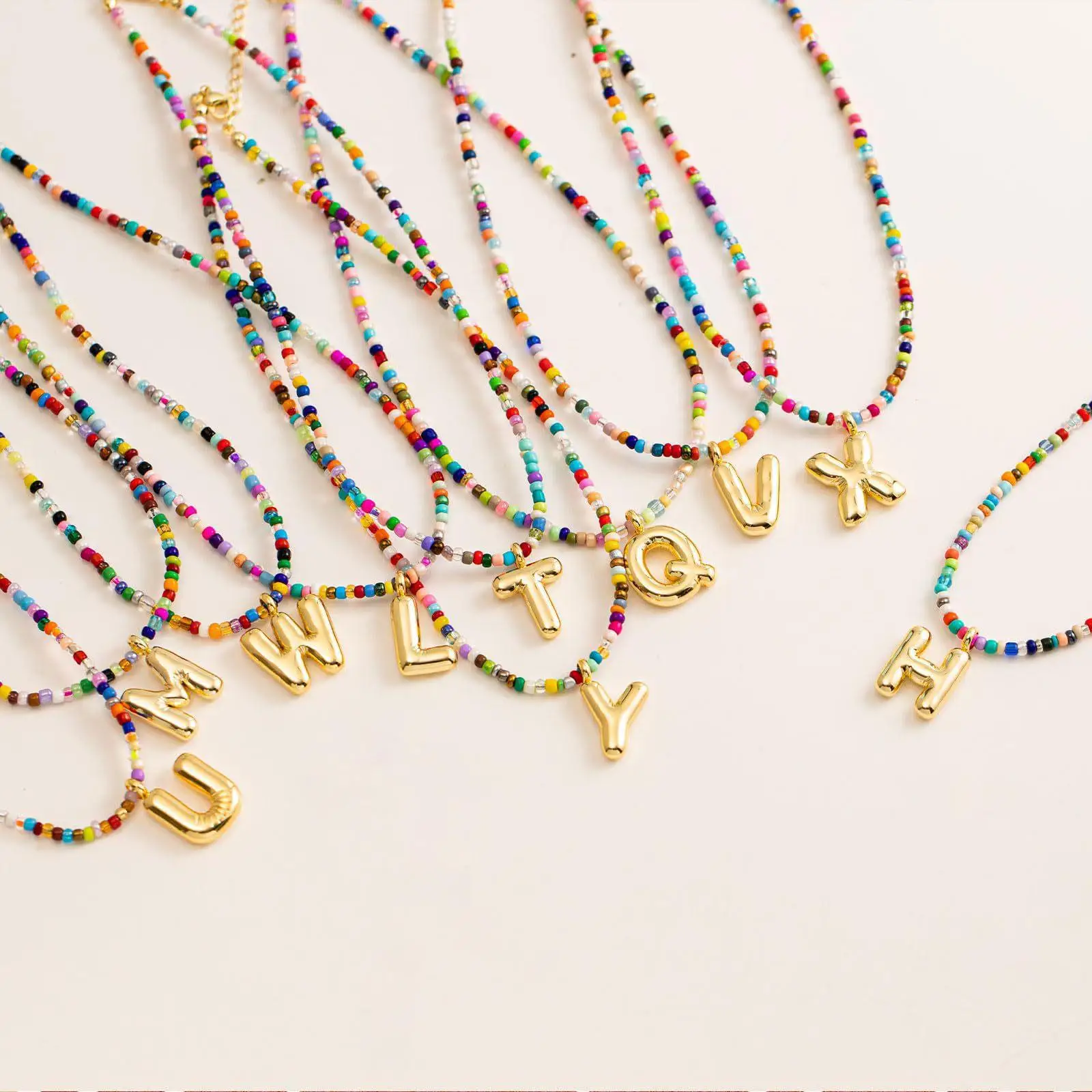 Colorful Letter Necklace for Women Bubble Initial Letter Handmade Beaded Dainty Cute Beach Boho Necklace
Colorful Letter Necklace for Women Bubble Initial Letter Handmade Beaded Dainty Cute Beach Boho Necklace
