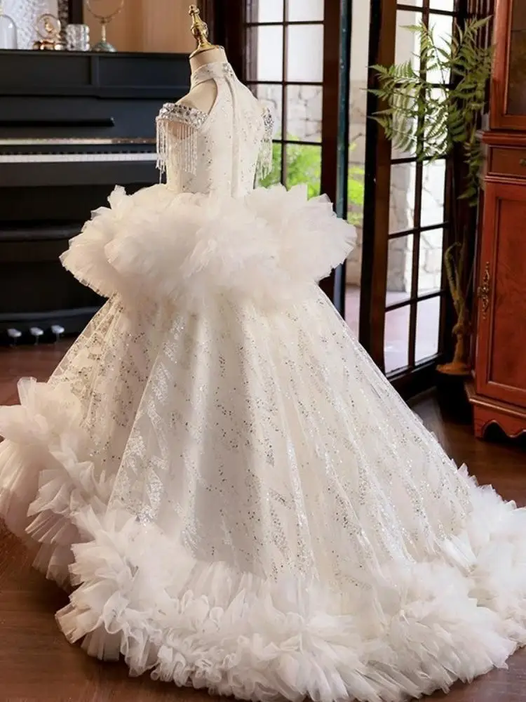 Real Picture Luxury Flower Girl Dresses For Wedding Party High Neck Crystal Ruffle Ball Kids Pageant Dress Prom Speical Occasion
Real Picture Luxury Flower Girl Dresses For Wedding Party High Neck Crystal Ruffle Ball Kids Pageant Dress Prom Speical Occasion