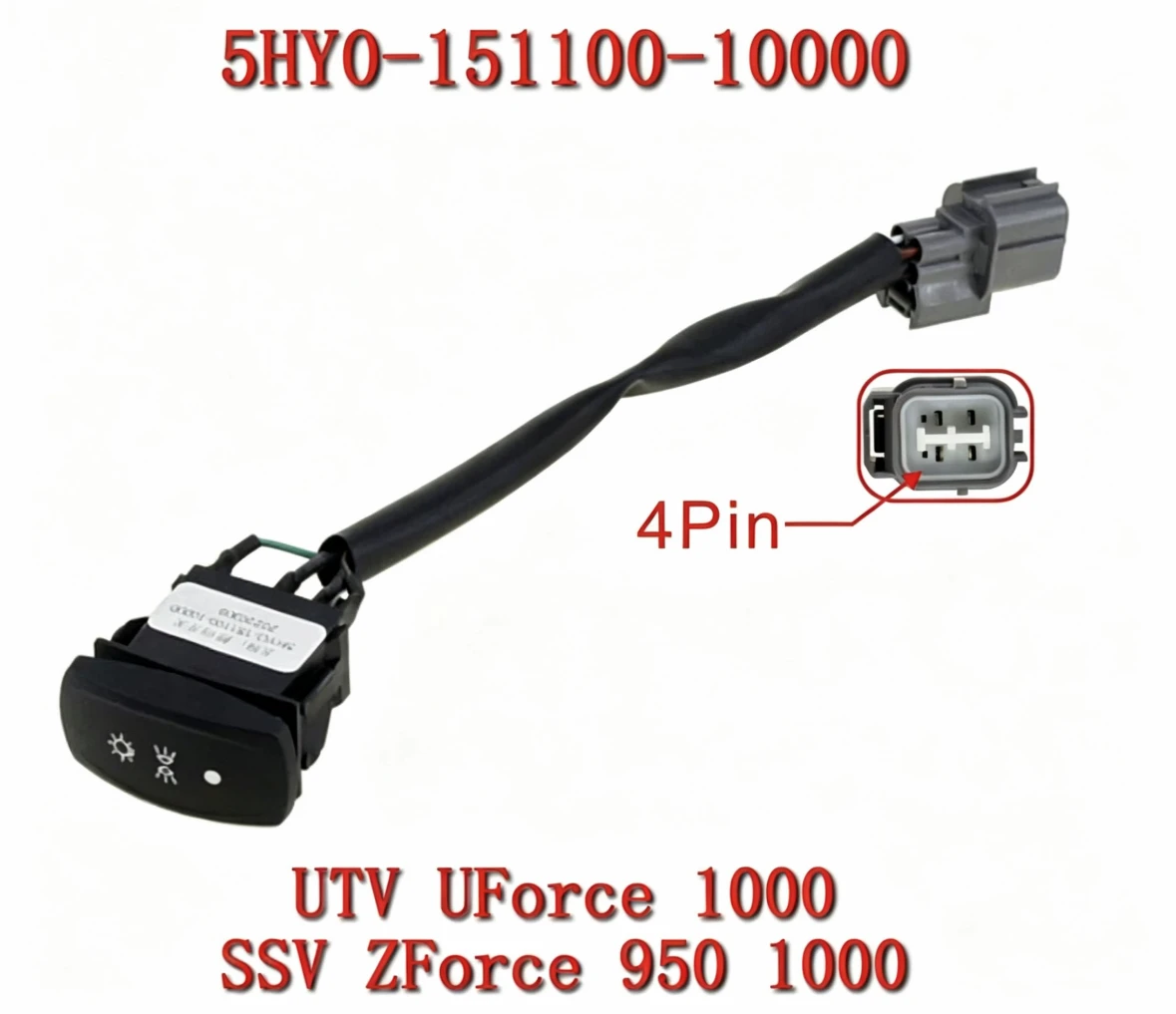 Light Control Switch 5HY0-151100-10000 Fit for CFMoto CF1000US-A CF1000UU CF1000UTR-B ATV UTV Parts
Light Control Switch 5HY0-151100-10000 Fit for CFMoto CF1000US-A CF1000UU CF1000UTR-B ATV UTV Parts