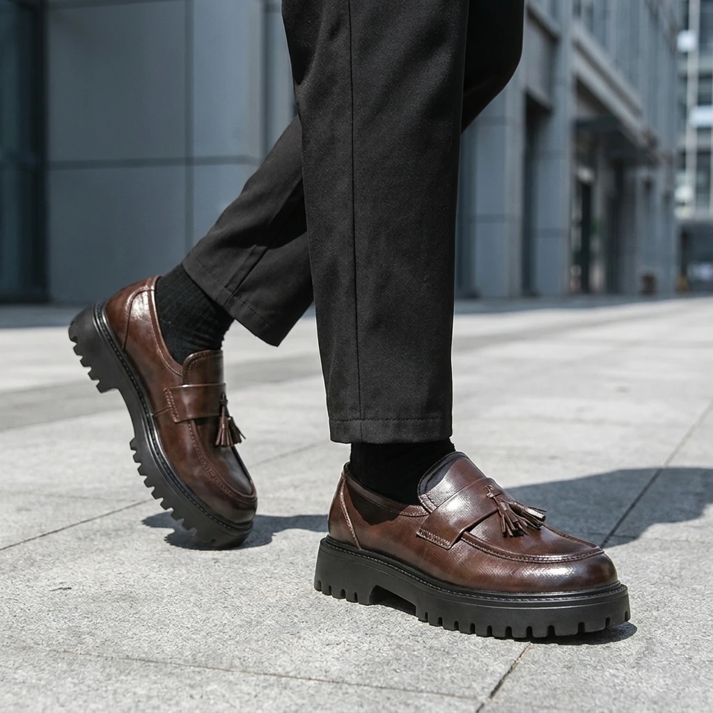 Classic Men Thick-soled Fringed Shoes Black Brown Retro European Casual Comfortable Anti-slip Business Loafers Sizes 38 - 46
Classic Men Thick-soled Fringed Shoes Black Brown Retro European Casual Comfortable Anti-slip Business Loafers Sizes 38 - 46