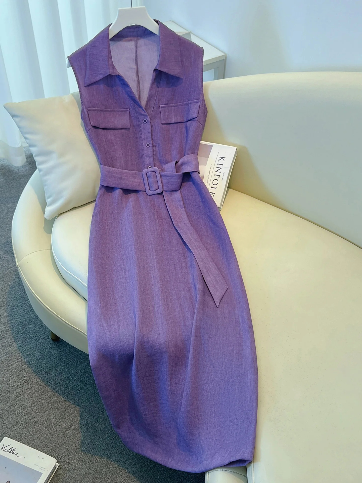 Elegant Purple Summer Dress Women's Sleeveless Waist-Cinched Vest Dress Standard Fit A-Line Skirt Lightweight Polyester Fabric
Elegant Purple Summer Dress Women's Sleeveless Waist-Cinched Vest Dress Standard Fit A-Line Skirt Lightweight Polyester Fabric