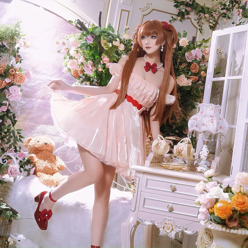 Anime Asuka Langley Soryu Cosplay Costume Pink Dress with Accessories Wig Full Set for Women Birthday Gown Theme Party
Anime Asuka Langley Soryu Cosplay Costume Pink Dress with Accessories Wig Full Set for Women Birthday Gown Theme Party