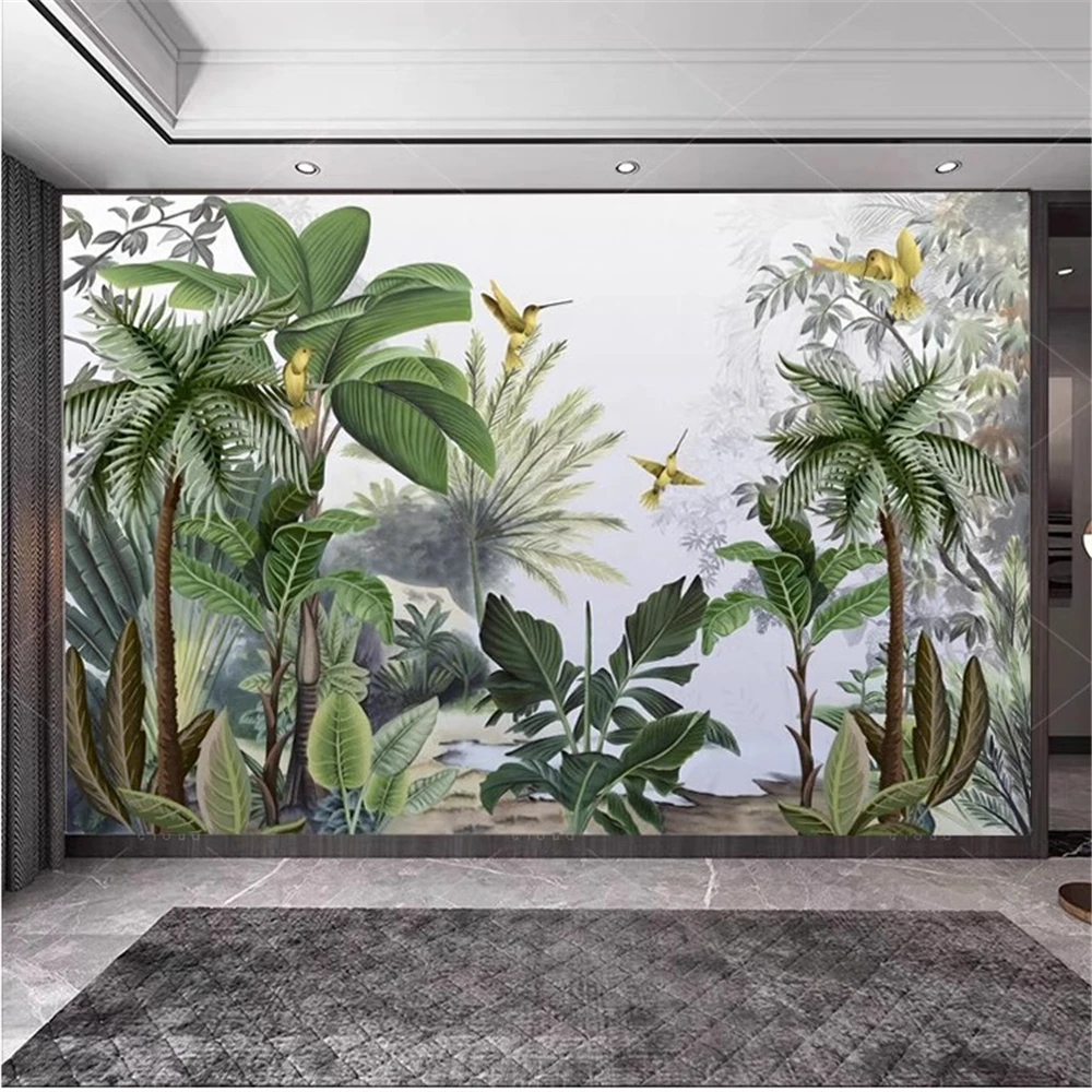 custom Nordic Southeast Asia tropical jungle wallpapers for living room decoration sofa mural TV background Stickers wall paper
custom Nordic Southeast Asia tropical jungle wallpapers for living room decoration sofa mural TV background Stickers wall paper