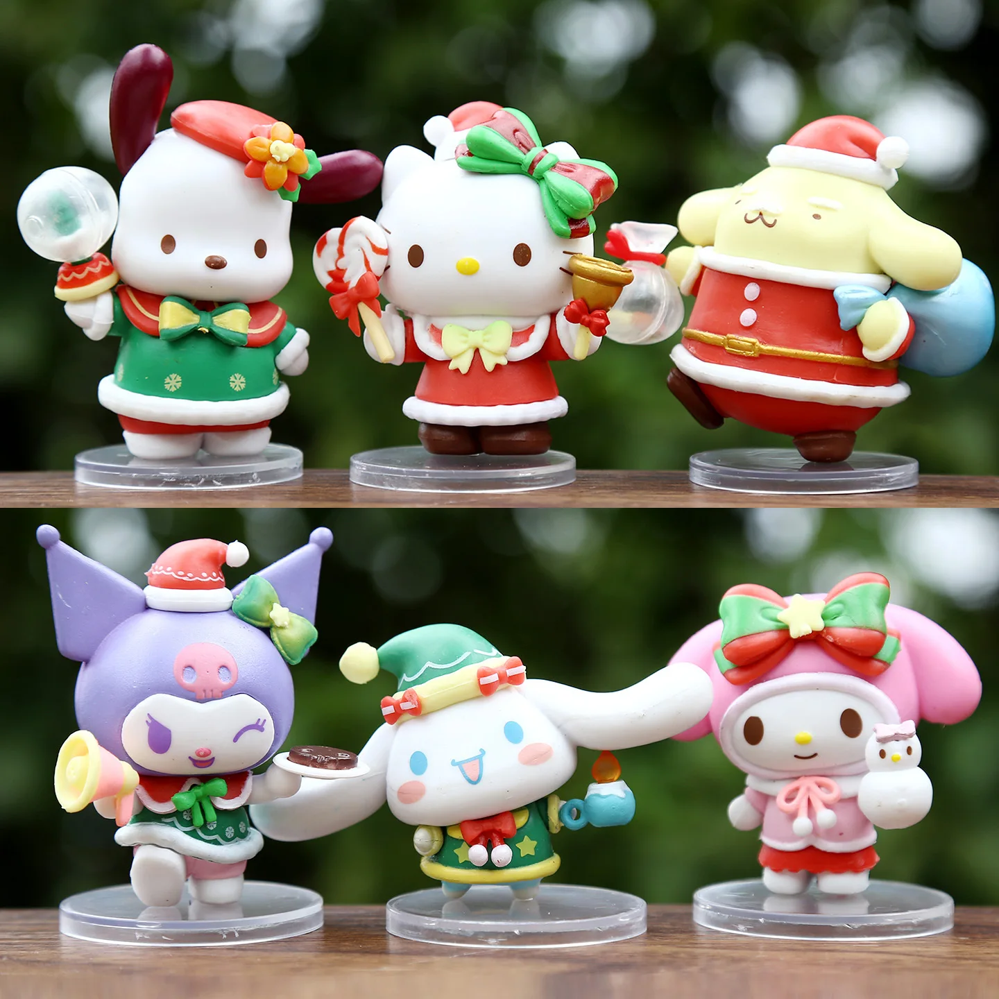 6pcs/set Sanrio Christmas Series Cute Hello Kitty Kuromi Melody Anime Doll Charm Desktop Accessories Boys Girls Birthday Gifts
6pcs/set Sanrio Christmas Series Cute Hello Kitty Kuromi Melody Anime Doll Charm Desktop Accessories Boys Girls Birthday Gifts