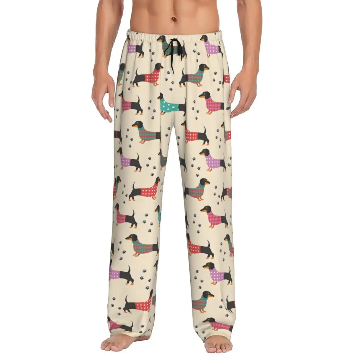 Custom Printed Dachshund Dog Pajama Pants for Men Sausage Dogs Sleep Sleepwear Bottoms with Pockets
Custom Printed Dachshund Dog Pajama Pants for Men Sausage Dogs Sleep Sleepwear Bottoms with Pockets