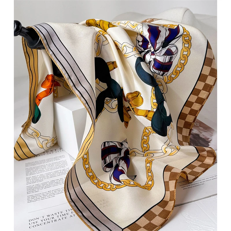 14mm 100% Twill Silk Square Scarf for Women 65cm Neck Tie Neckerchief Double side Female Foulard Headband Hijab Shawl Bandana
14mm 100% Twill Silk Square Scarf for Women 65cm Neck Tie Neckerchief Double side Female Foulard Headband Hijab Shawl Bandana