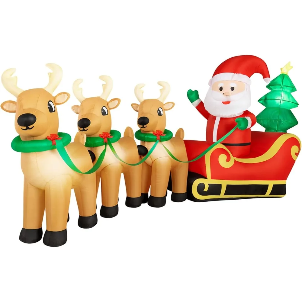 12FT Christmas Inflatables - Santa and Reindeer Yard Decorations, Large Inflatable Holiday Outdoor Display, Perfect for Christma
12FT Christmas Inflatables - Santa and Reindeer Yard Decorations, Large Inflatable Holiday Outdoor Display, Perfect for Christma