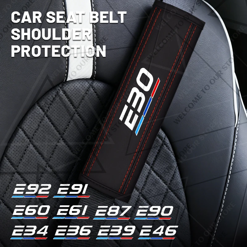 2Pcs For E60 E61 E87 E90 E91 E92 E30 E34 E36 E39 E46 Emblem Logo Leather Car Safety Belt Shoulder Cover Pads Interior Decoration
2Pcs For E60 E61 E87 E90 E91 E92 E30 E34 E36 E39 E46 Emblem Logo Leather Car Safety Belt Shoulder Cover Pads Interior Decoration