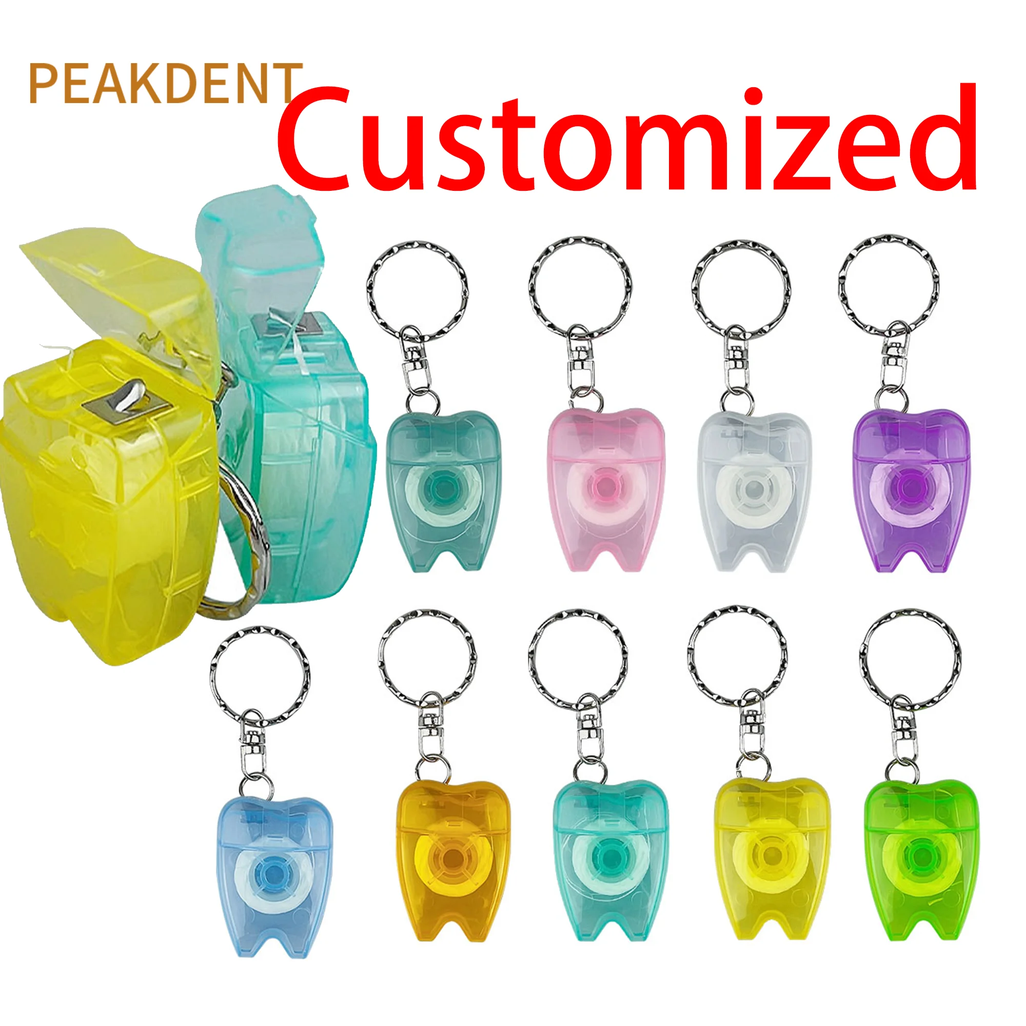 100pcs Dental Floss Keychain With Logo Tooth Shape Key Chain Interdental Brush Tooth Portable 15m Flosser Wire Teeth Oral Care
100pcs Dental Floss Keychain With Logo Tooth Shape Key Chain Interdental Brush Tooth Portable 15m Flosser Wire Teeth Oral Care