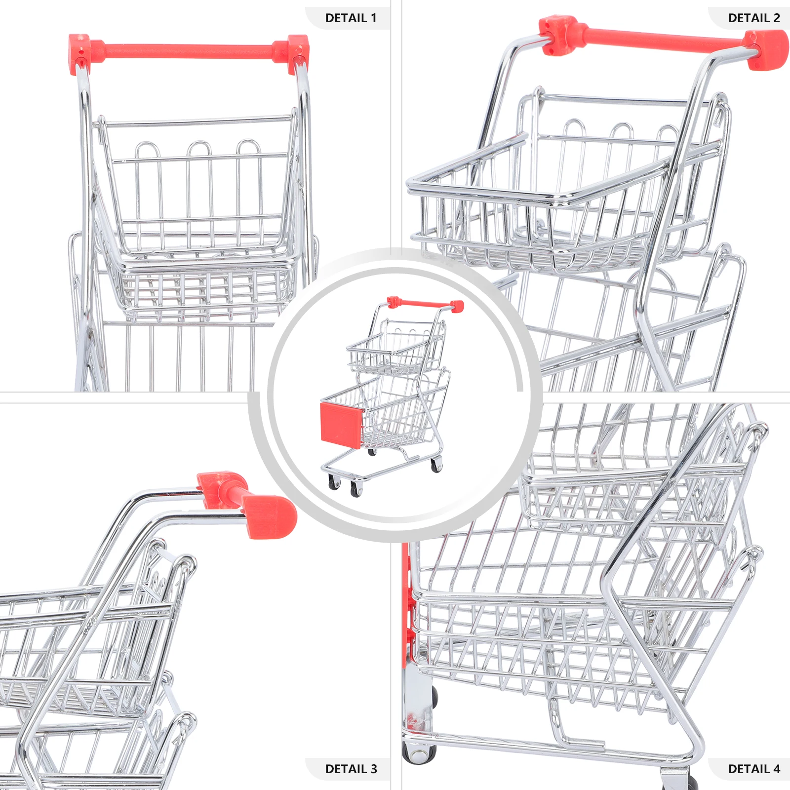 Creative Mini Shopping Cart Trolley Adornment Storage Basket For Hotel Snack Fried Food Serving Desktop Decoration Double-Layer
Creative Mini Shopping Cart Trolley Adornment Storage Basket For Hotel Snack Fried Food Serving Desktop Decoration Double-Layer